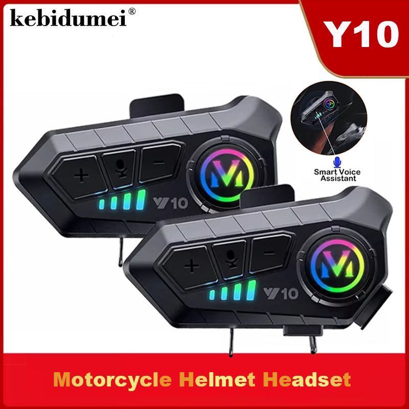 Full Face Motorcycle Helmet With Bluetooth - Беспроводная Bluetooth 5.3 гарнитура Y10 для