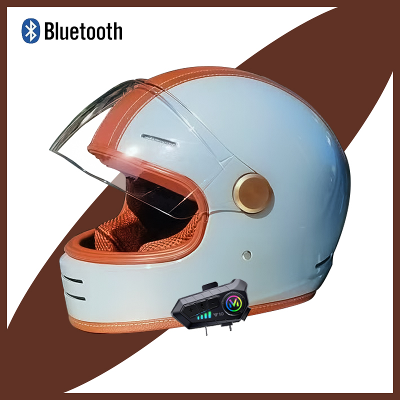 Vintage Open Face Retro Helmet - Винтажный мотоциклетный шлем Casque — открытое
