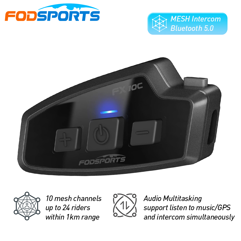 Universal Motorcycle Helmet Intercom Headset - Fodsports FX 10C мотоциклетный сетчатый шлем