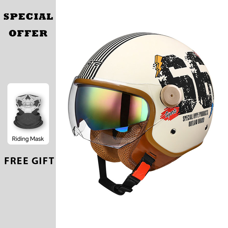 Ретро мотоциклетные шлемы с от – обзор и цена Vintage Open Face Retro Helmet