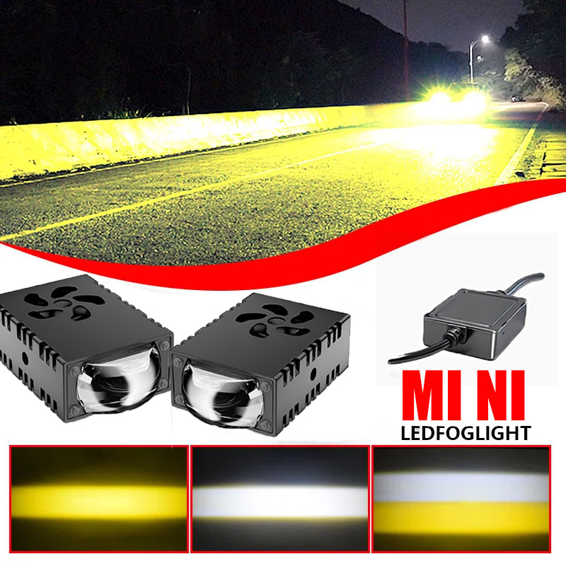 1 шт./2 шт. Мини-светодиодный  – обзор и цена Universal Motorcycle Led Headlight Projector