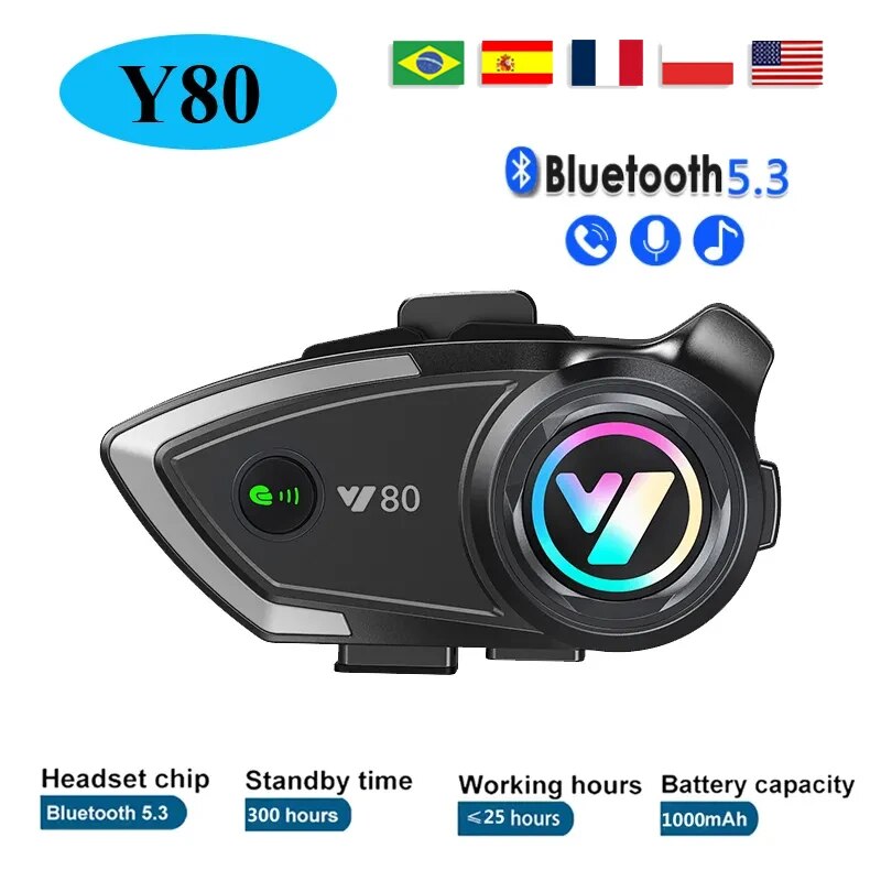 Bluetooth-гарнитура Y80 мотоци – обзор и цена Full Face Motorcycle Helmet With Bluetooth